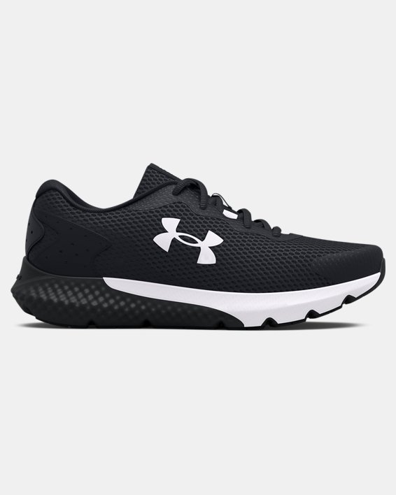 Boys' Grade School UA Charged Rogue 3 Running Shoes in Black image number 0